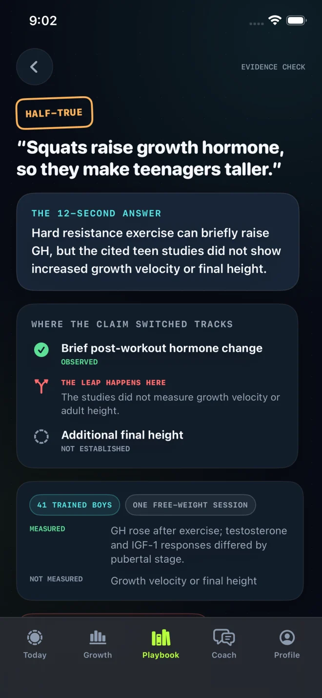 Growthmaxing Receipts Lens reviewing a claim and its supporting evidence